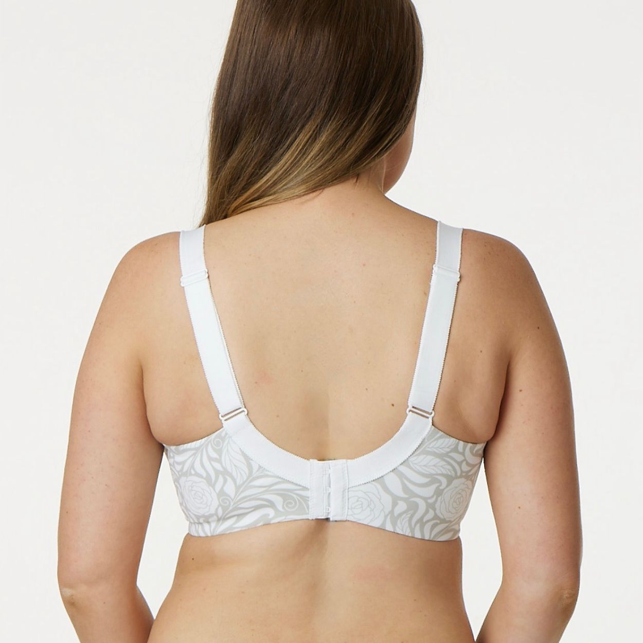 Signature Print Full Cup Bra - Premium Support - Ice Rose