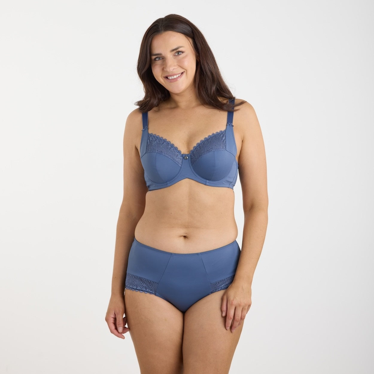 Willow Lace Full Brief - Vintage Indigo