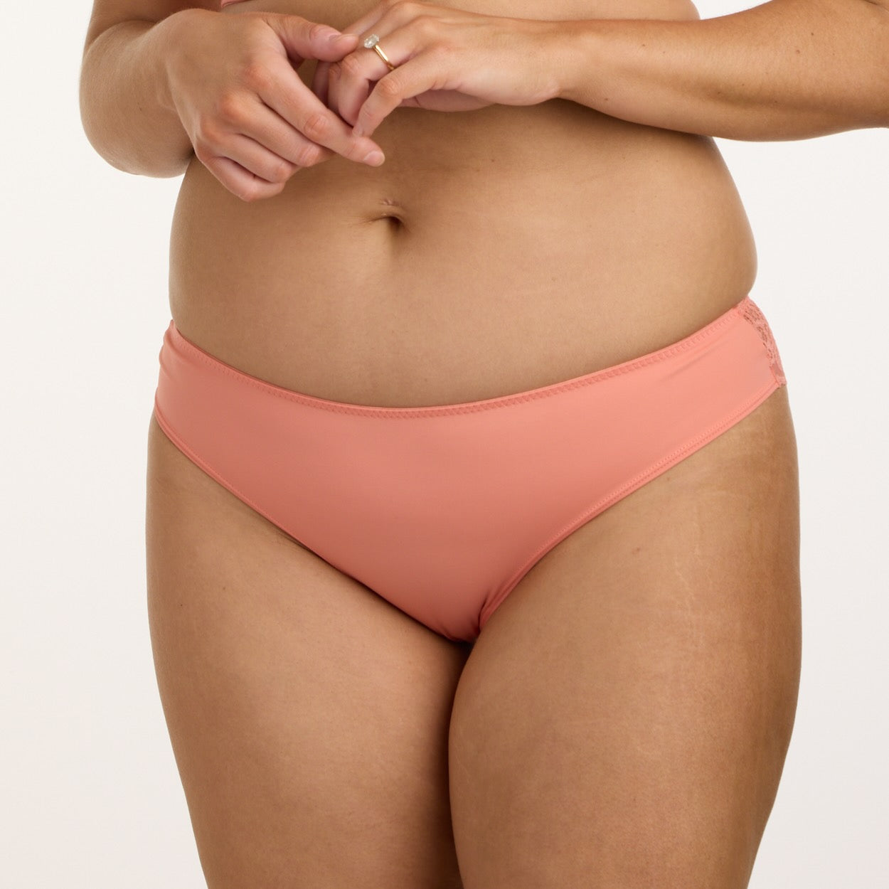 Lily Lace Bum Bikini Brief - Terra Cotta