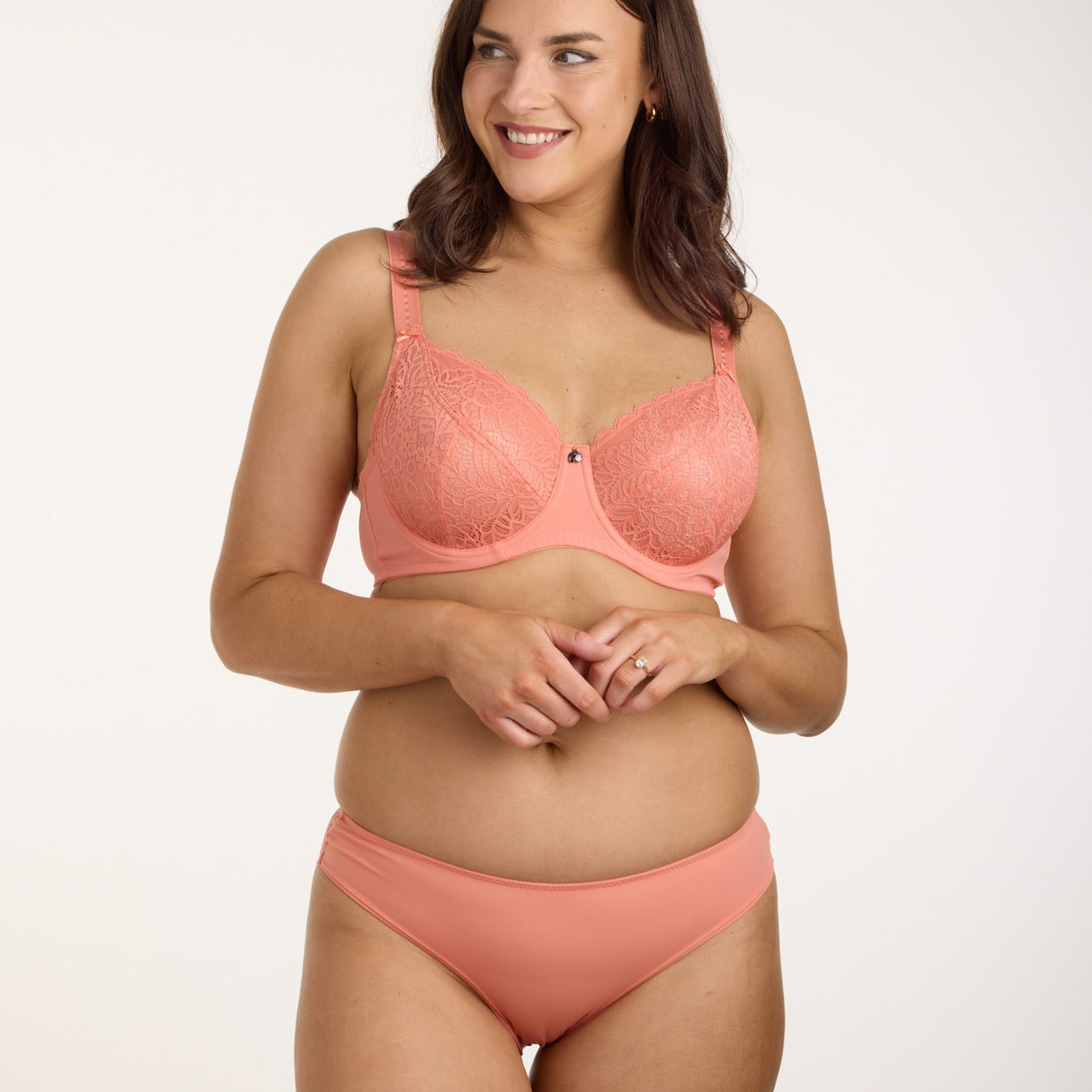 Lily Lace Bum Bikini Brief - Terra Cotta