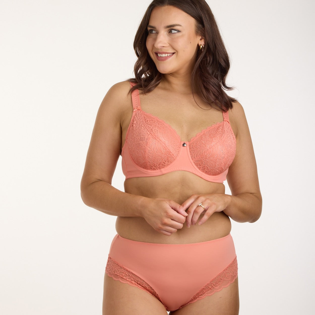 Lily Lace Full Cup Bra - Terra Cotta
