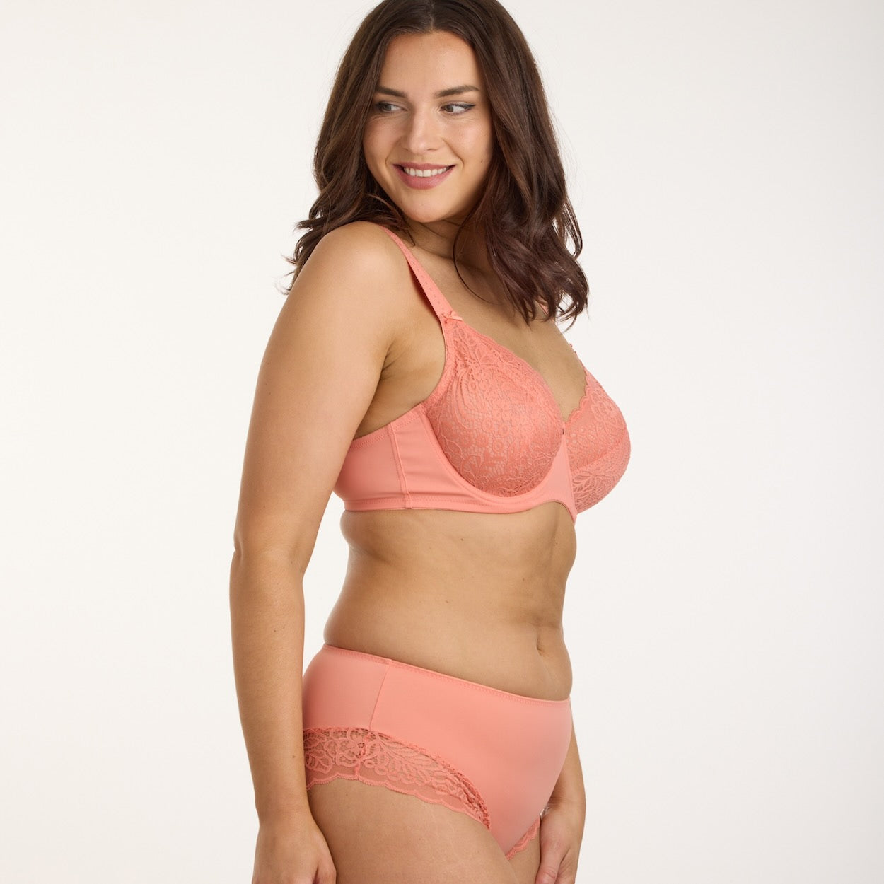 Lily Lace Full Cup Bra - Terra Cotta