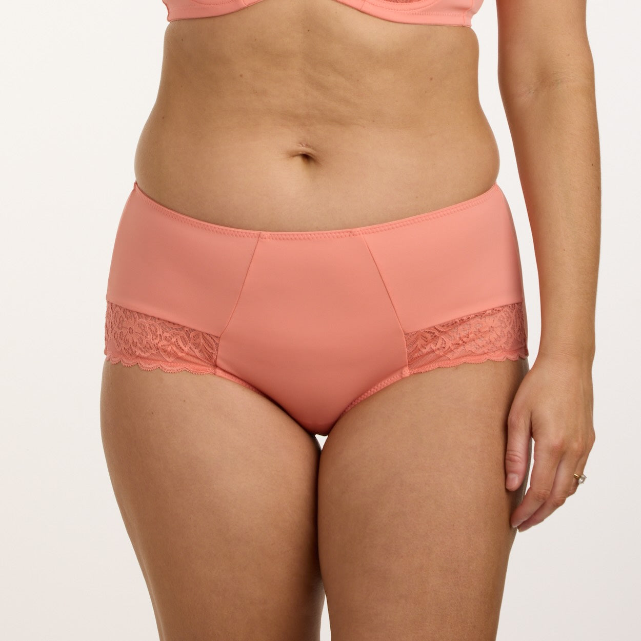 Lily Lace Full Brief - Terra Cotta