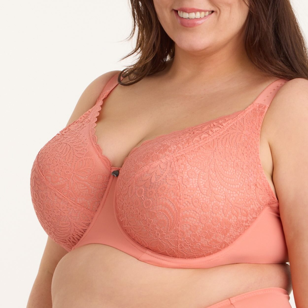 Lily Lace Premium Support Bra - Terra Cotta