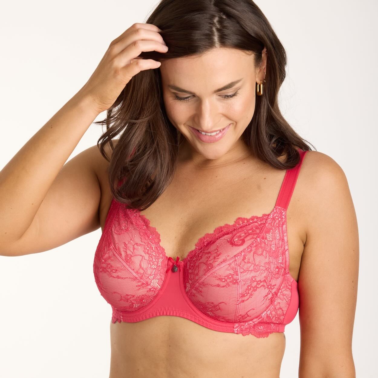 Nightingale Lace Full Cup Bra - Pink Flambe