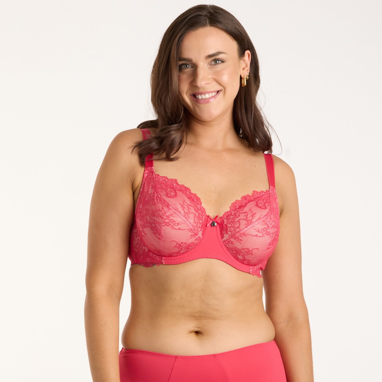 Nightingale Lace Full Cup Bra - Pink Flambe