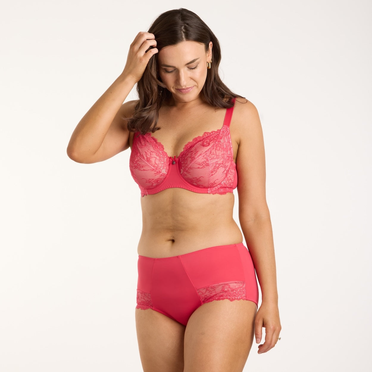 Nightingale Lace Full Cup Bra - Pink Flambe