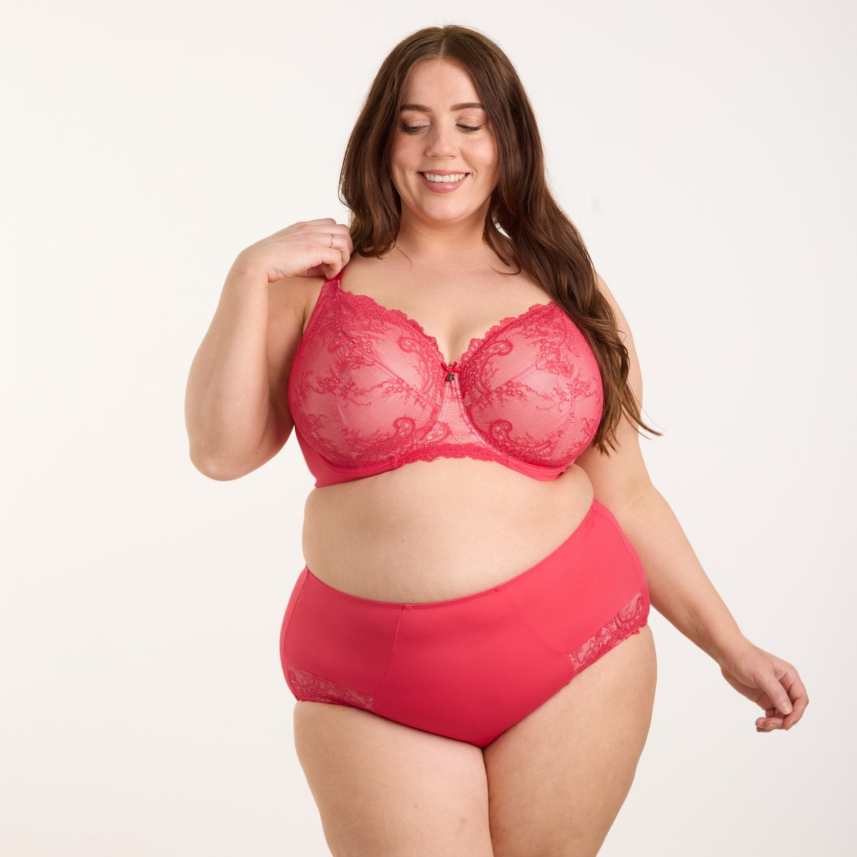 Nightingale Lace Premium Support Bra - Pink Flambe