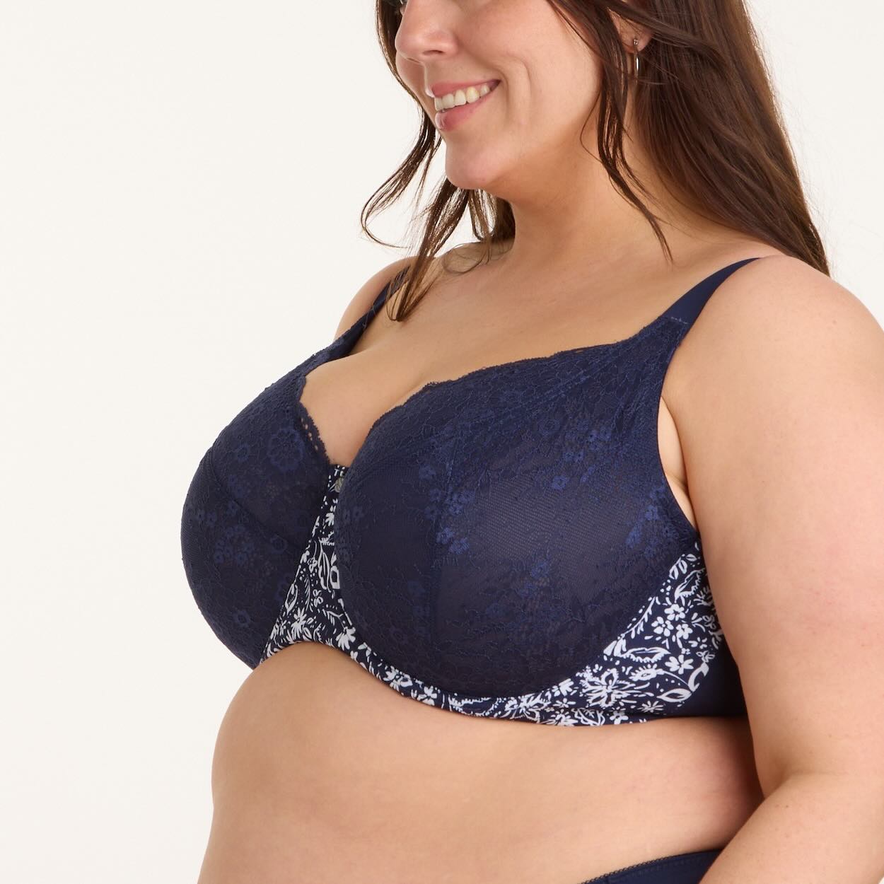 Print Premium Support Bra - Mystic Navy Floral