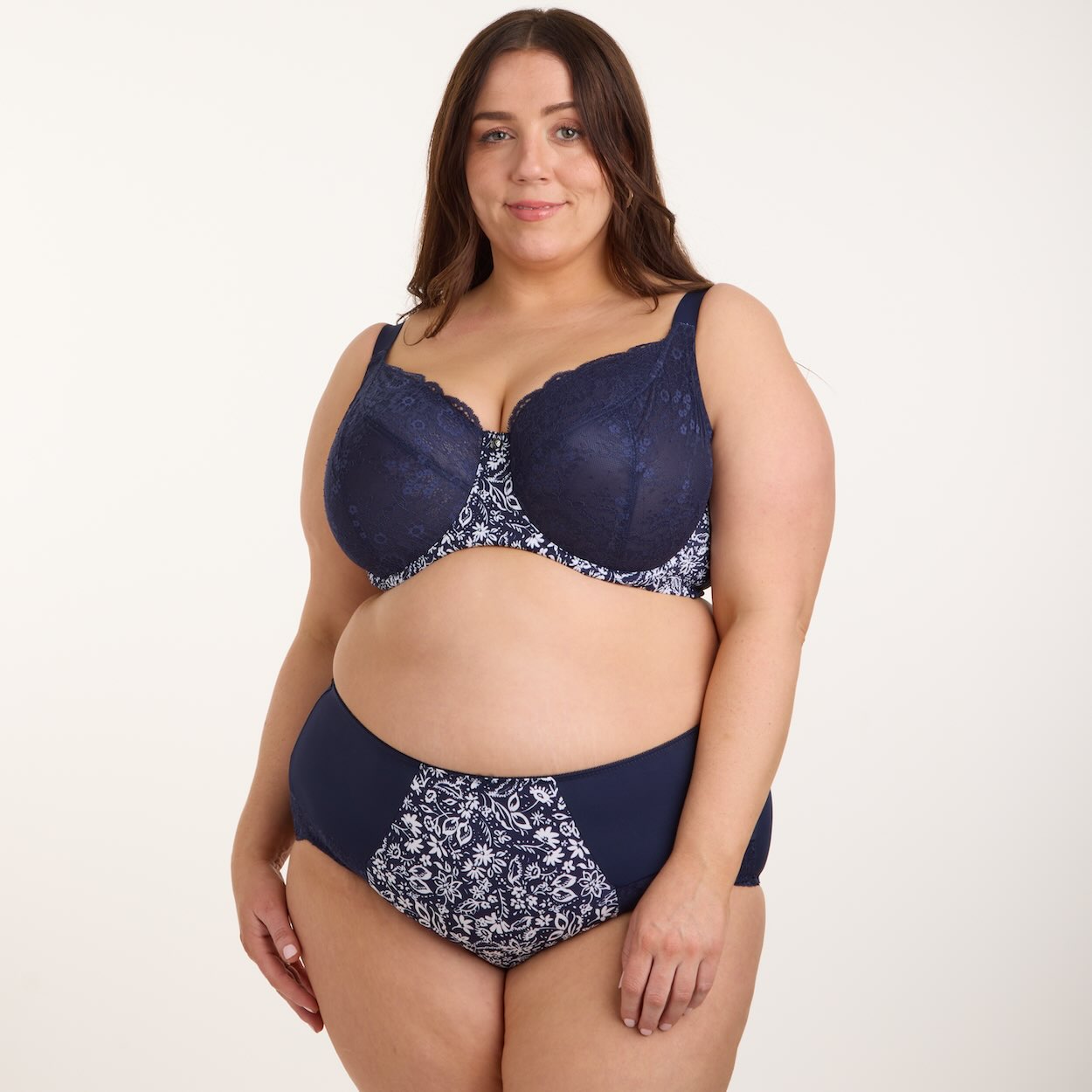 Print Premium Support Bra - Mystic Navy Floral