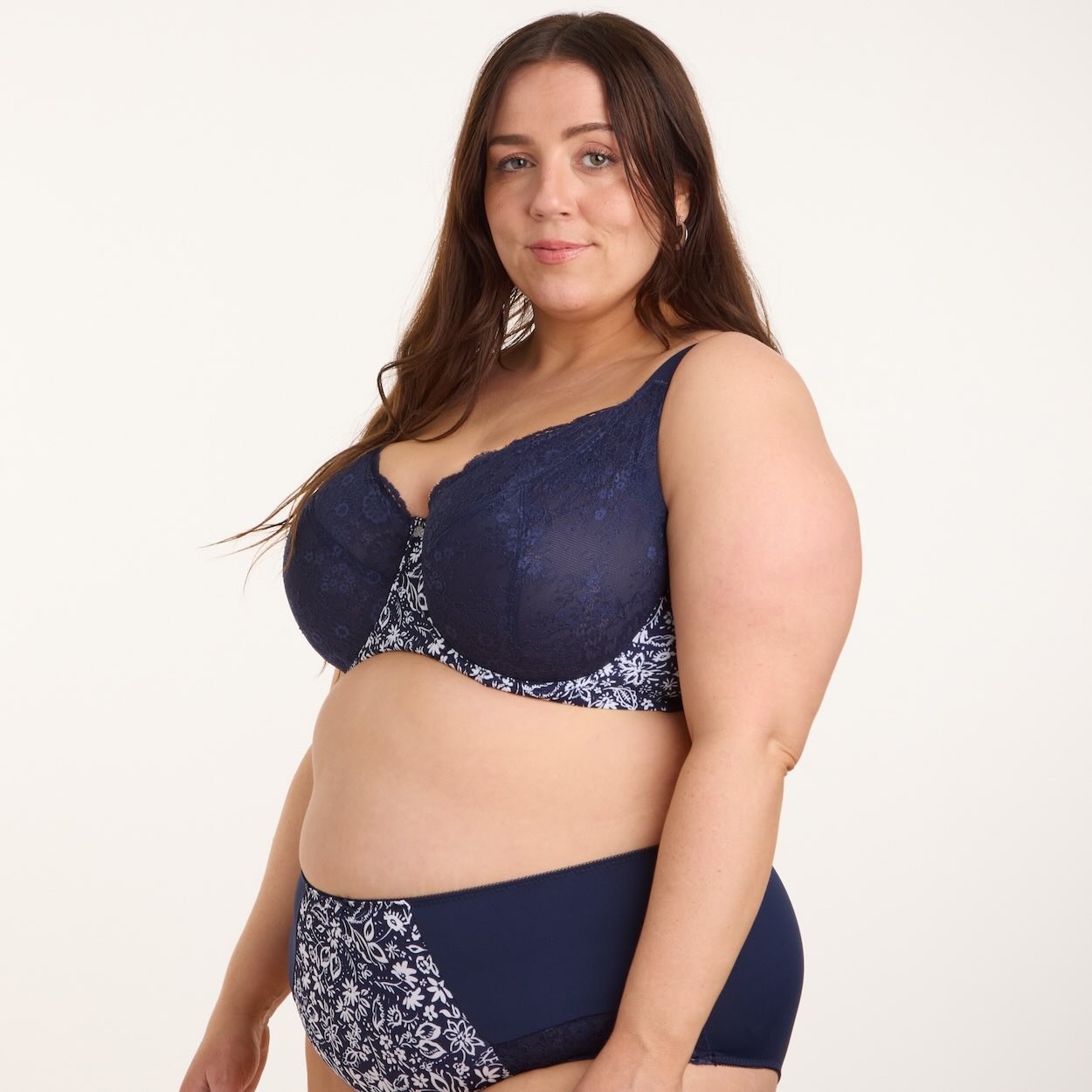 Print Premium Support Bra - Mystic Navy Floral