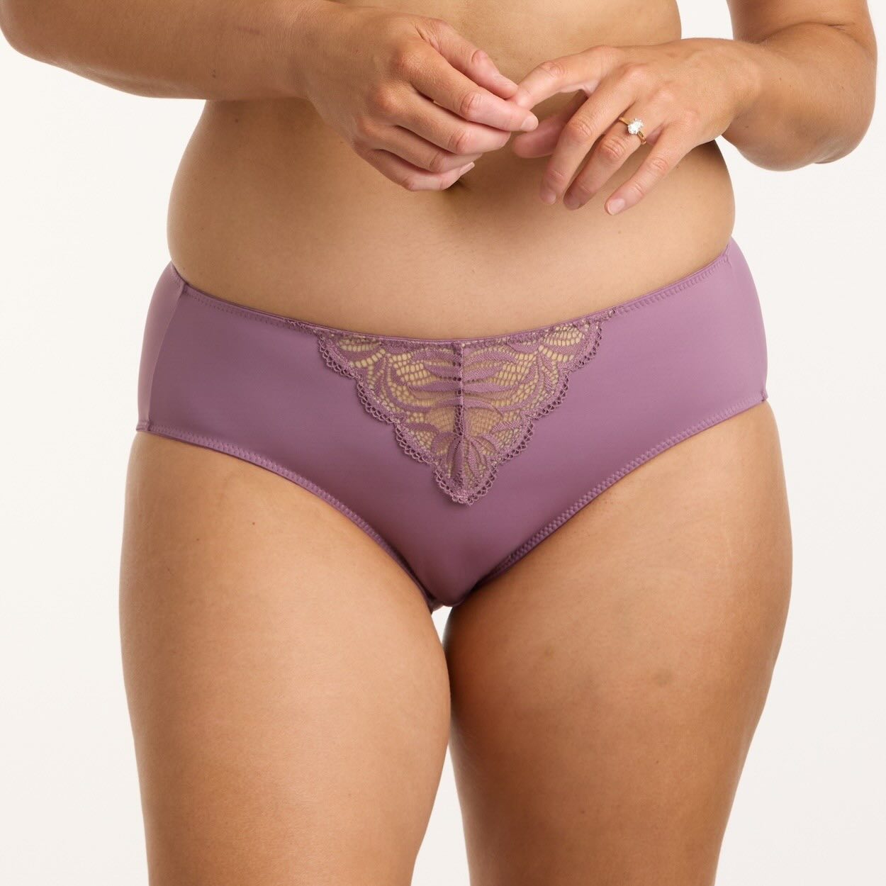 Radiate Lace Midi Brief - Lavender Spritz