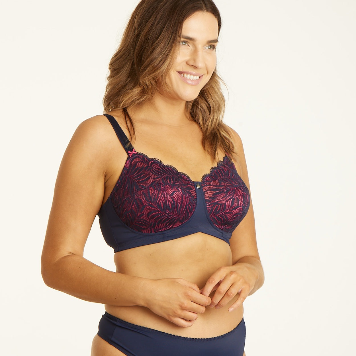 Radiate Wirefree Premium Support Bra - Navy Berry