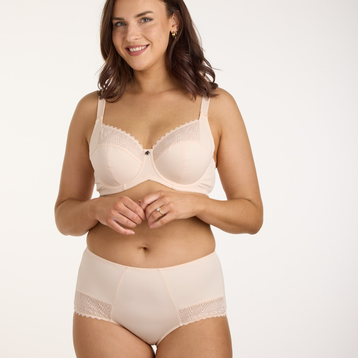 Willow Lace Full Brief - Latte