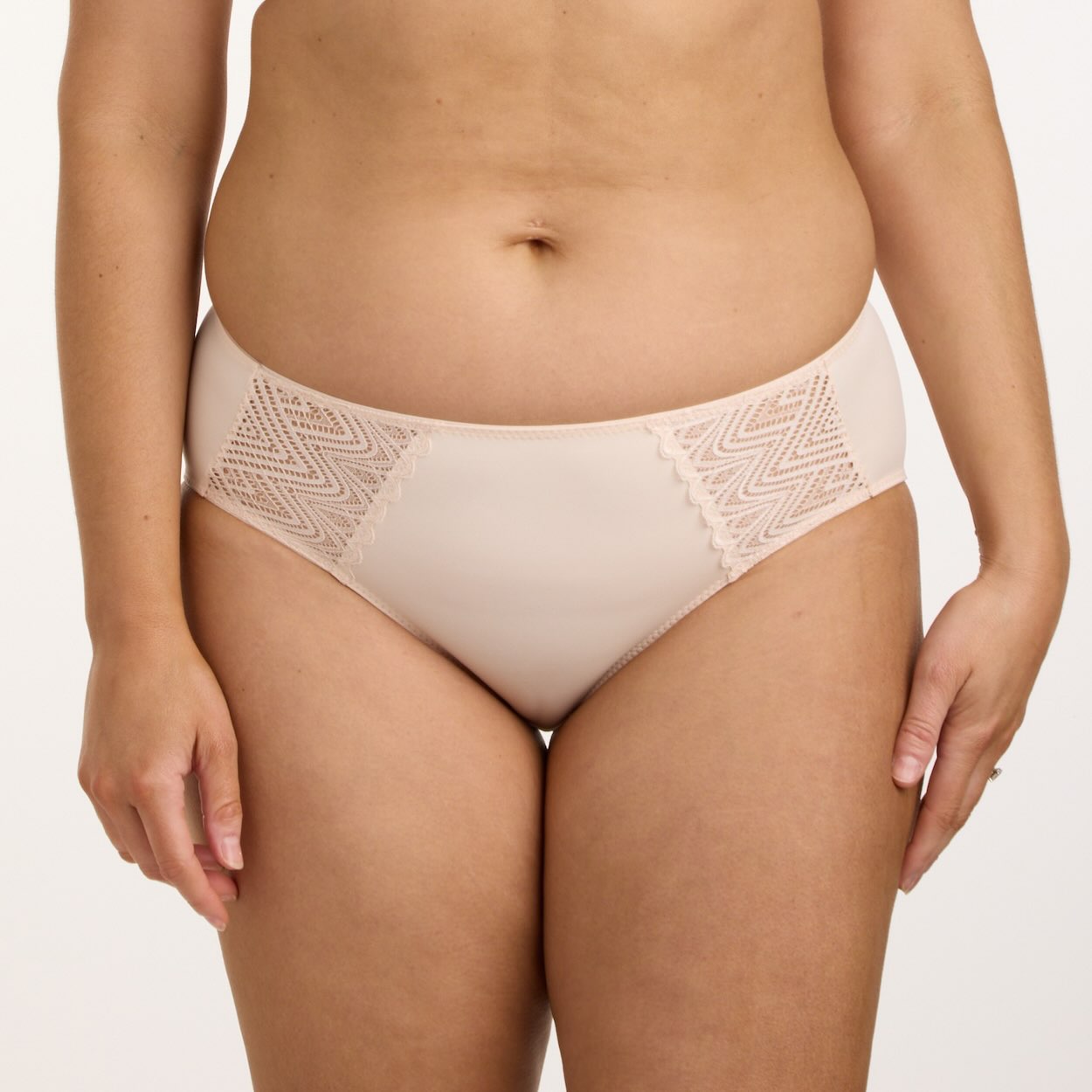 Willow Lace Midi Brief - Latte