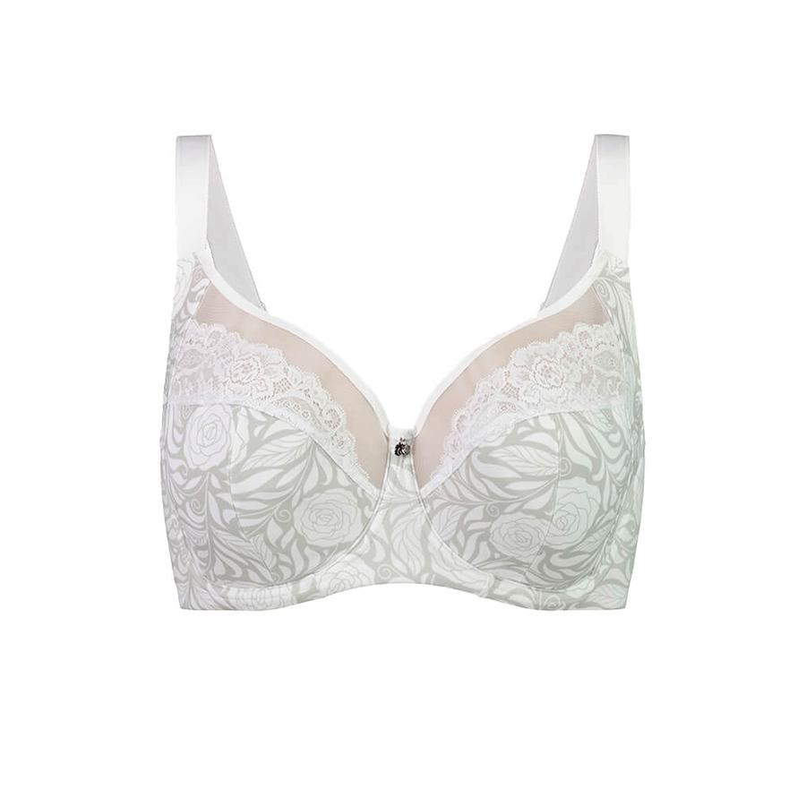 Signature Print Full Cup Bra - Premium Support - Ice Rose