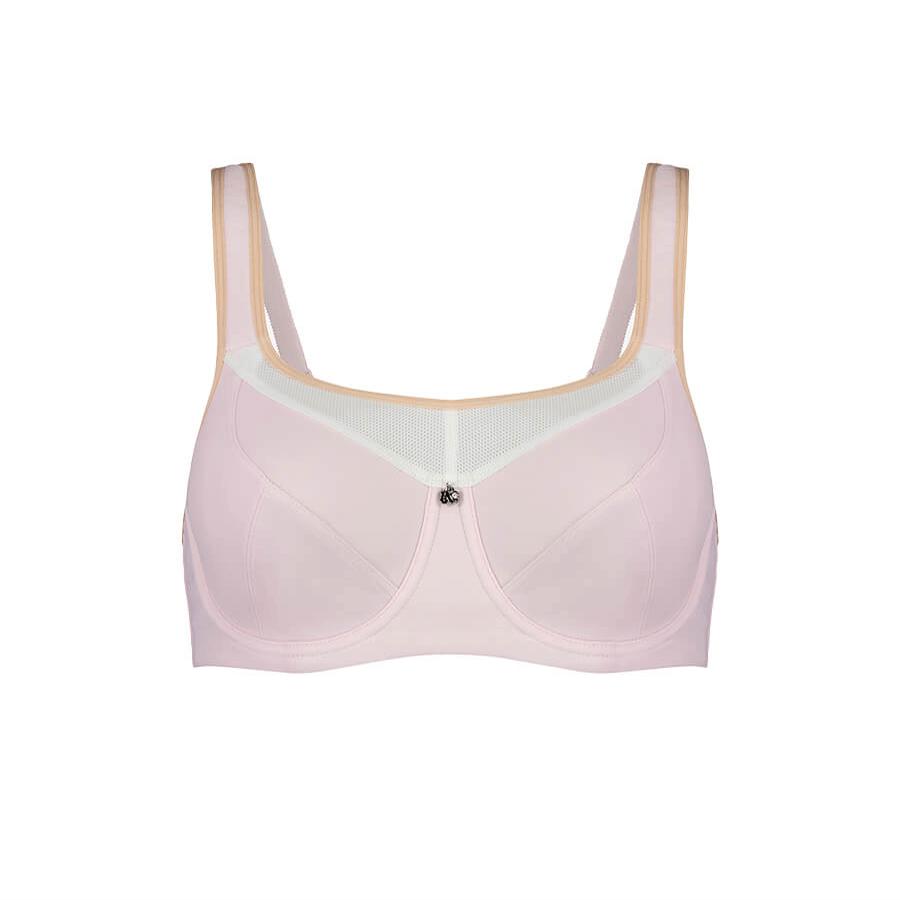 Model wearing Active Bra - Premium Support - Pearl Side