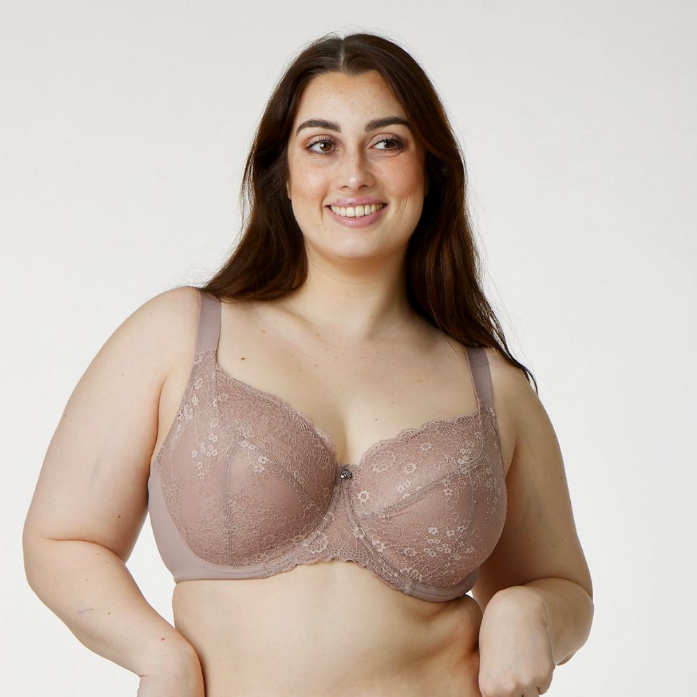 Peony Lace Premium Support Bra - Starlight