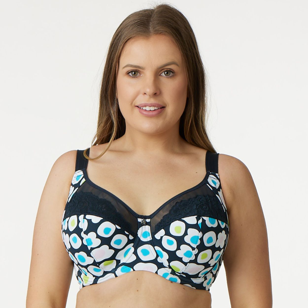 Print Full Cup Bra - Premium Support - Flora