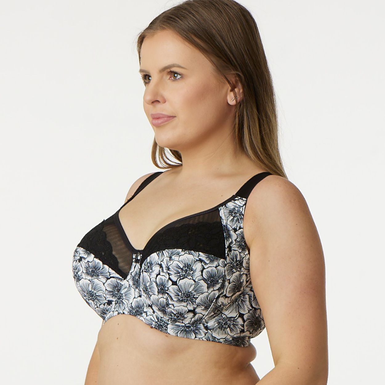 Print Full Cup Bra - Premium Support - Graphic Floral