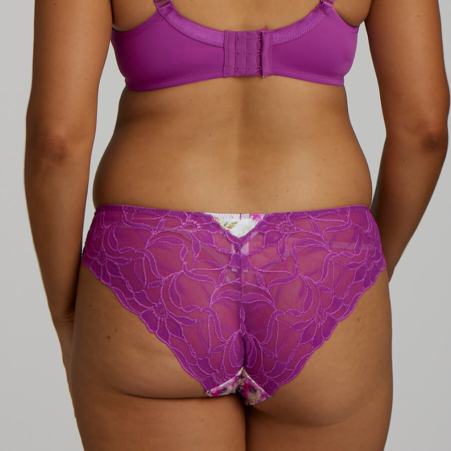 Lace Bum Bikini Brief - Aster