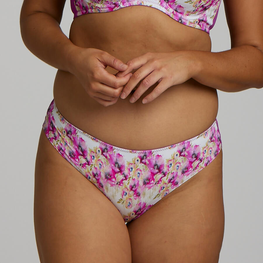 Lace Bum Bikini Brief - Aster