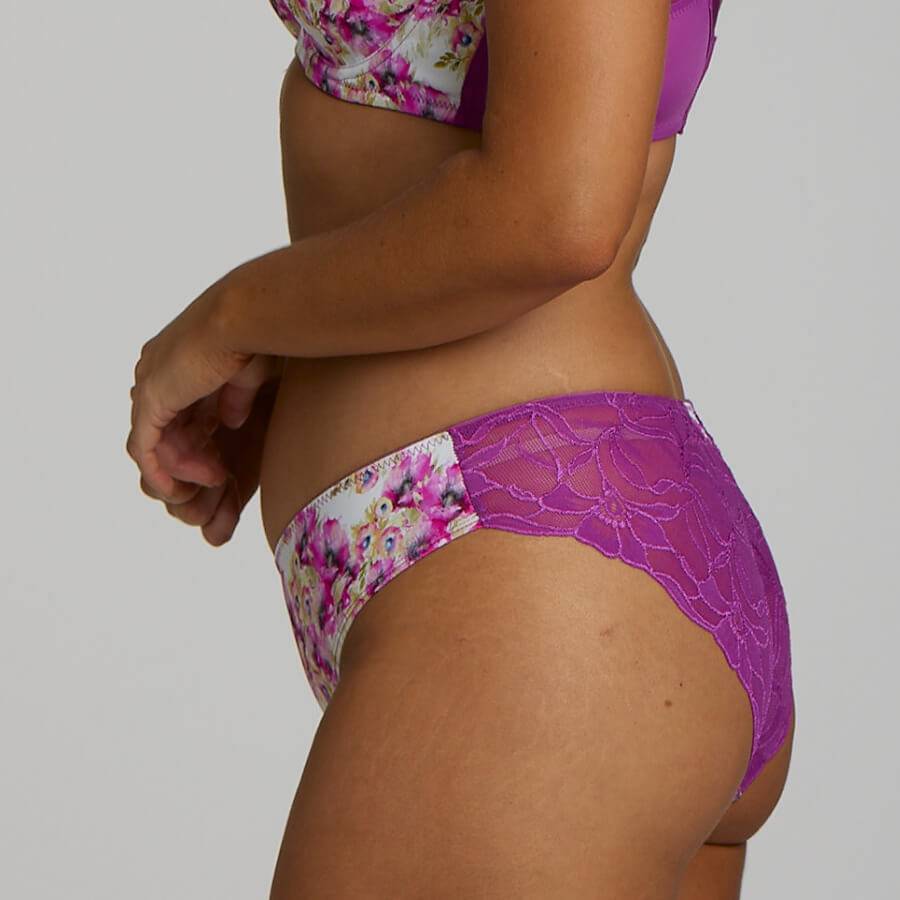 Lace Bum Bikini Brief - Aster