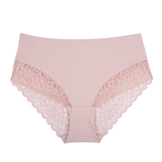 Lily Lace Midi Brief - Blush Pink