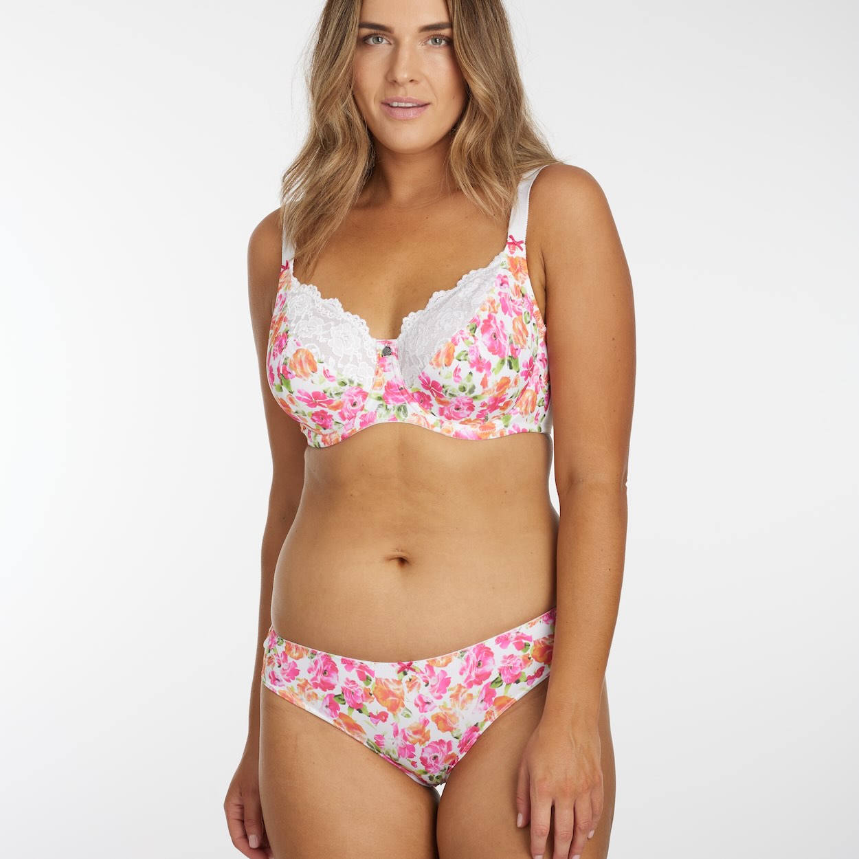 Lace Bum Bikini Brief - Blooming Roses