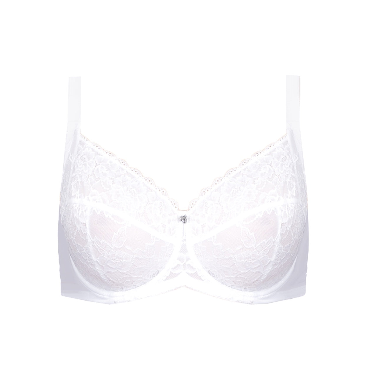 Dahlia Lace Premium Support Bra - Snow White