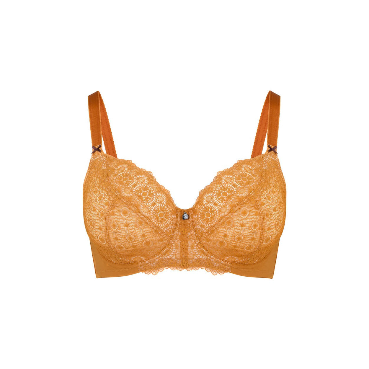 Geo Lace Premium Support Bra - Burnt Orange
