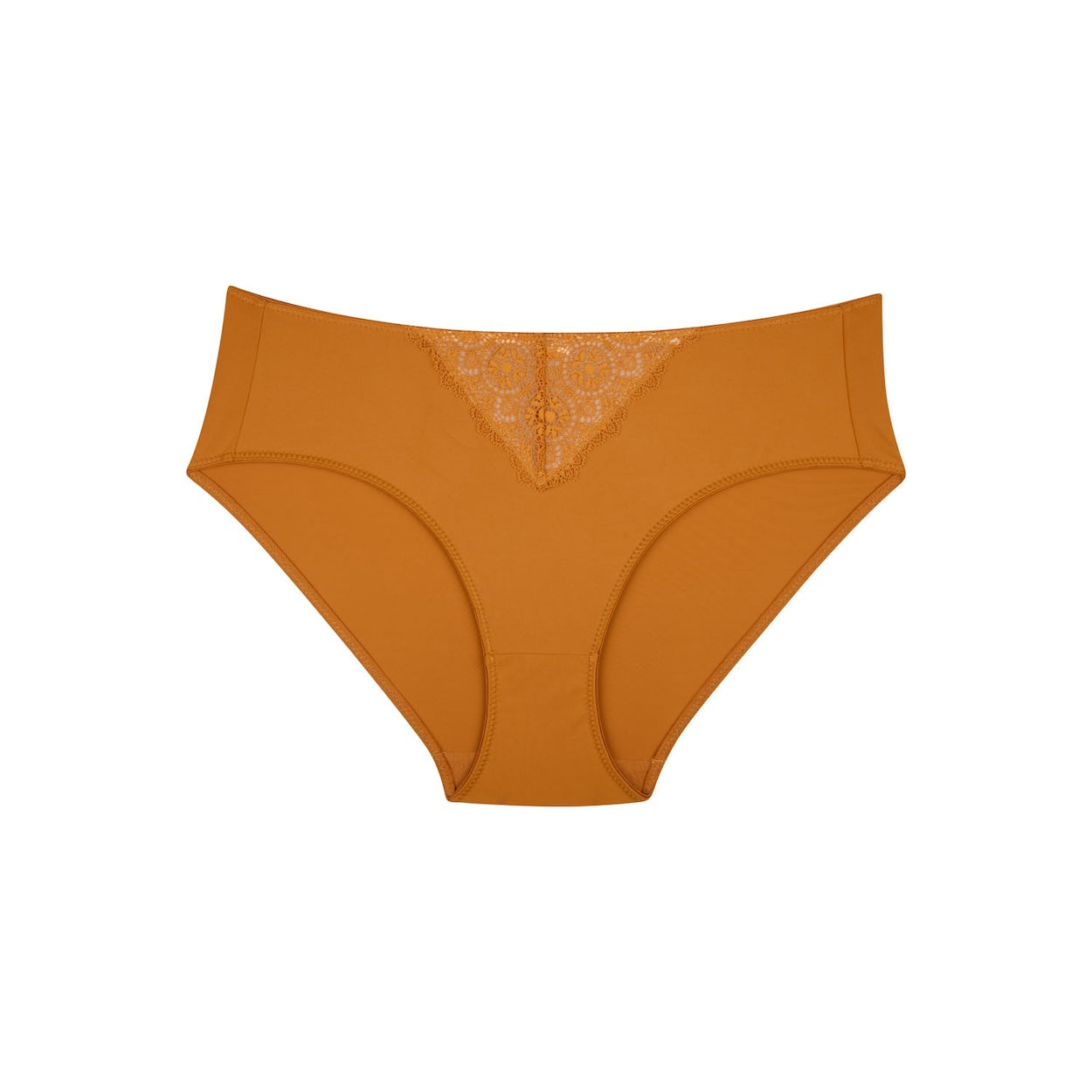 Geo Lace Midi Brief - Burnt Orange