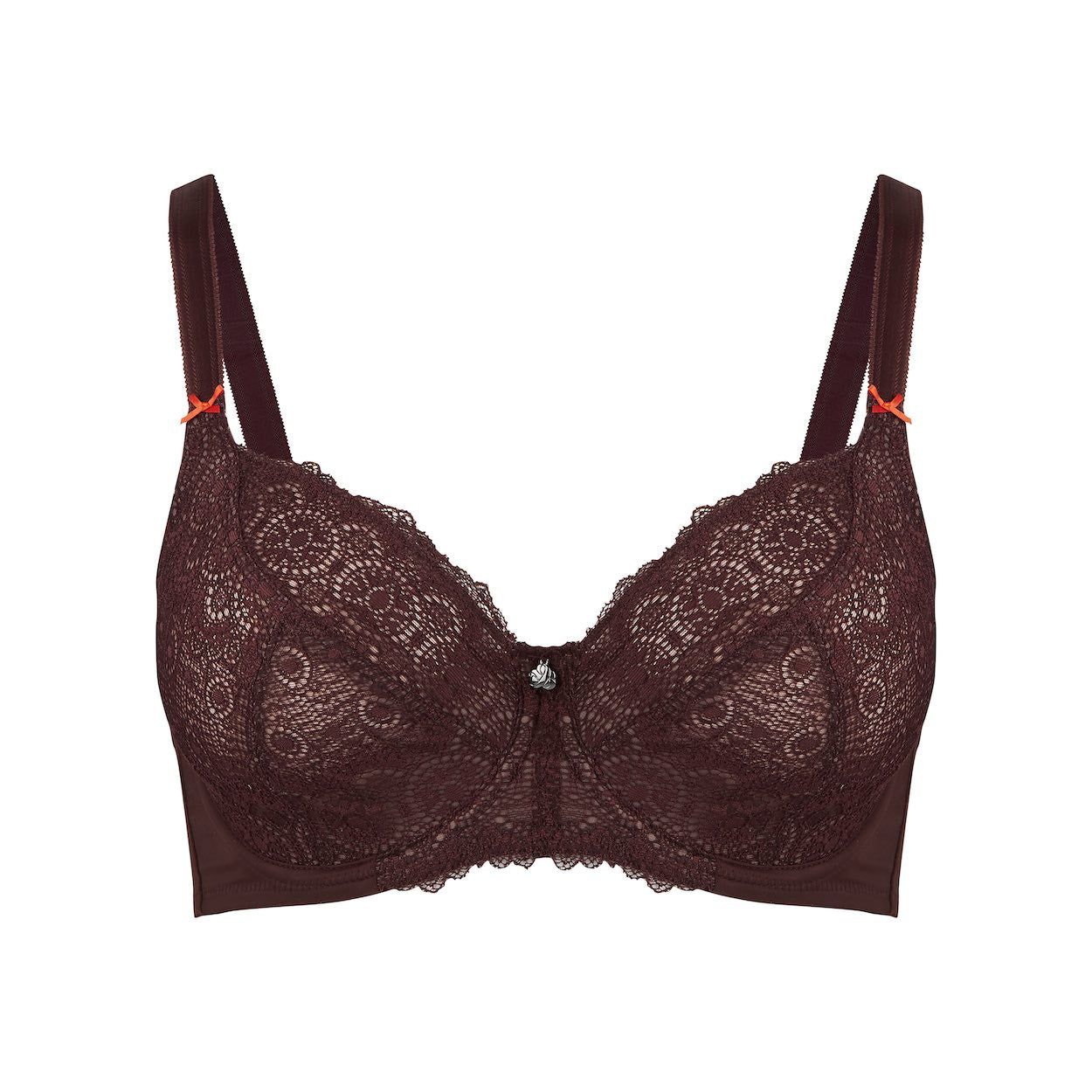 Geo Lace Full Cup Bra - Mocha