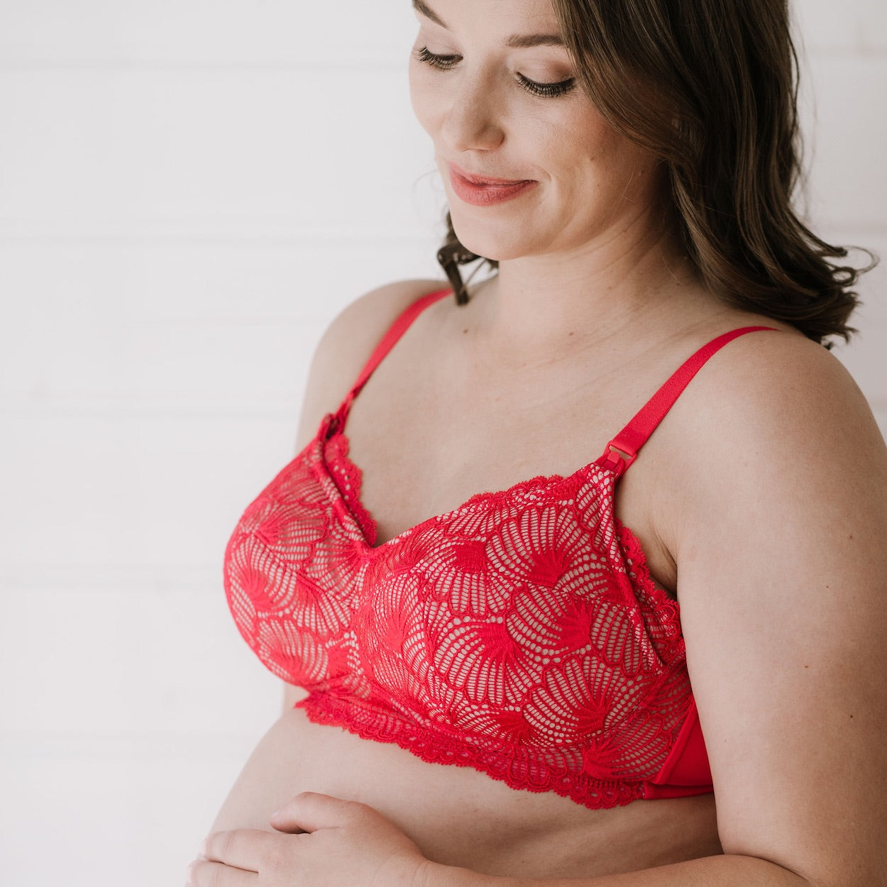 Maternity Premium Support Bra (Leakproof) - Festival Red