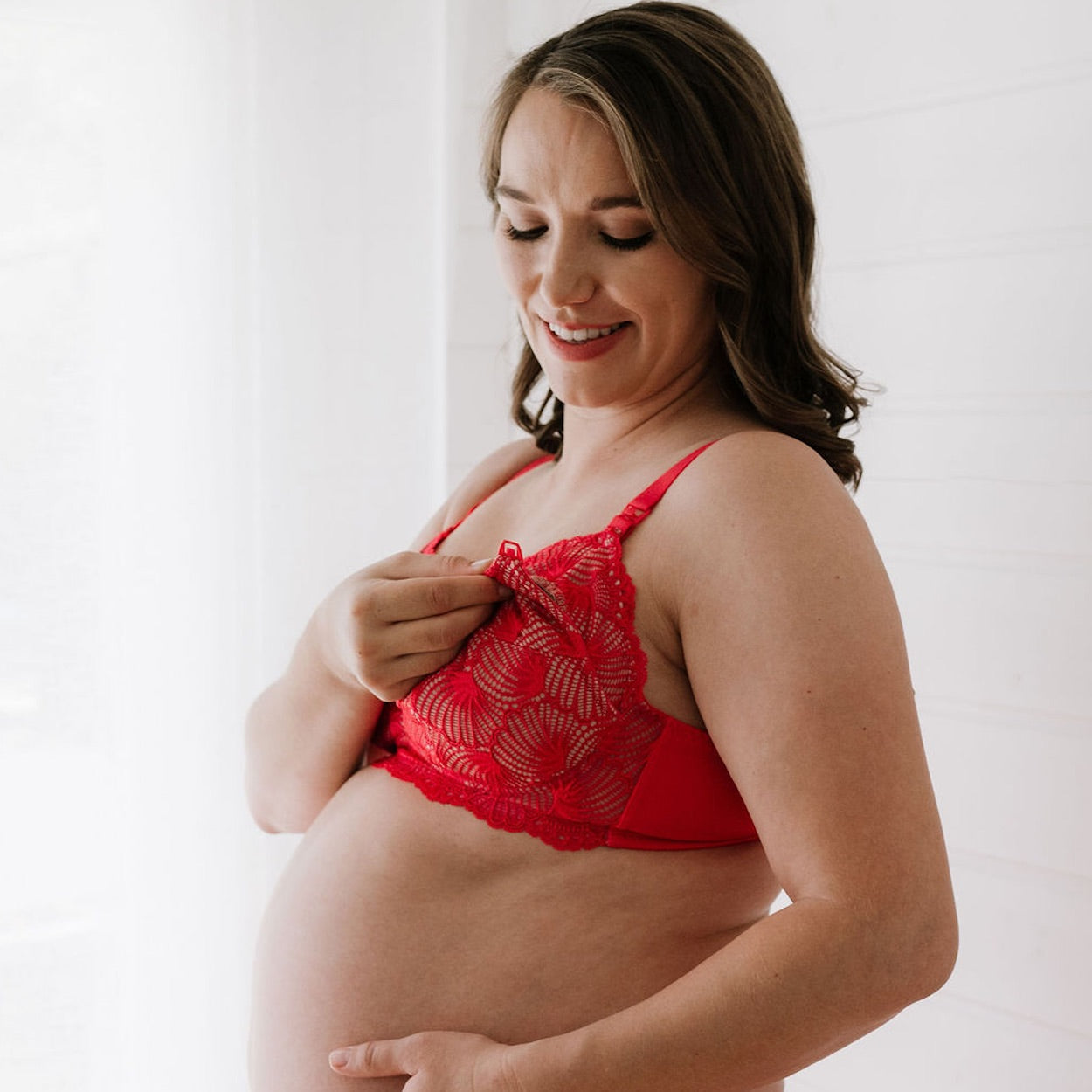 Maternity Premium Support Bra (Leakproof) - Festival Red