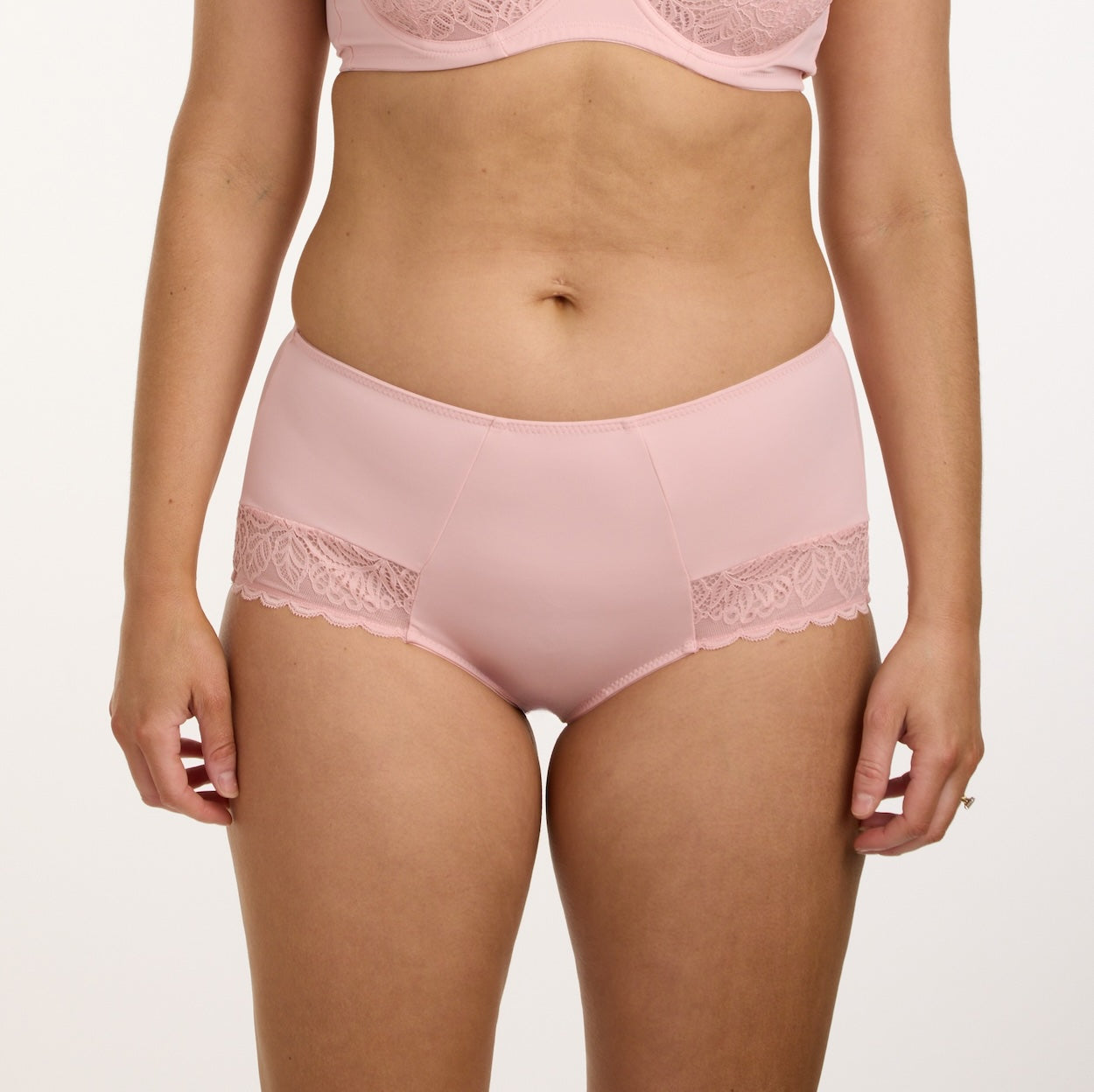 Lily Lace Full Brief - Blush Pink