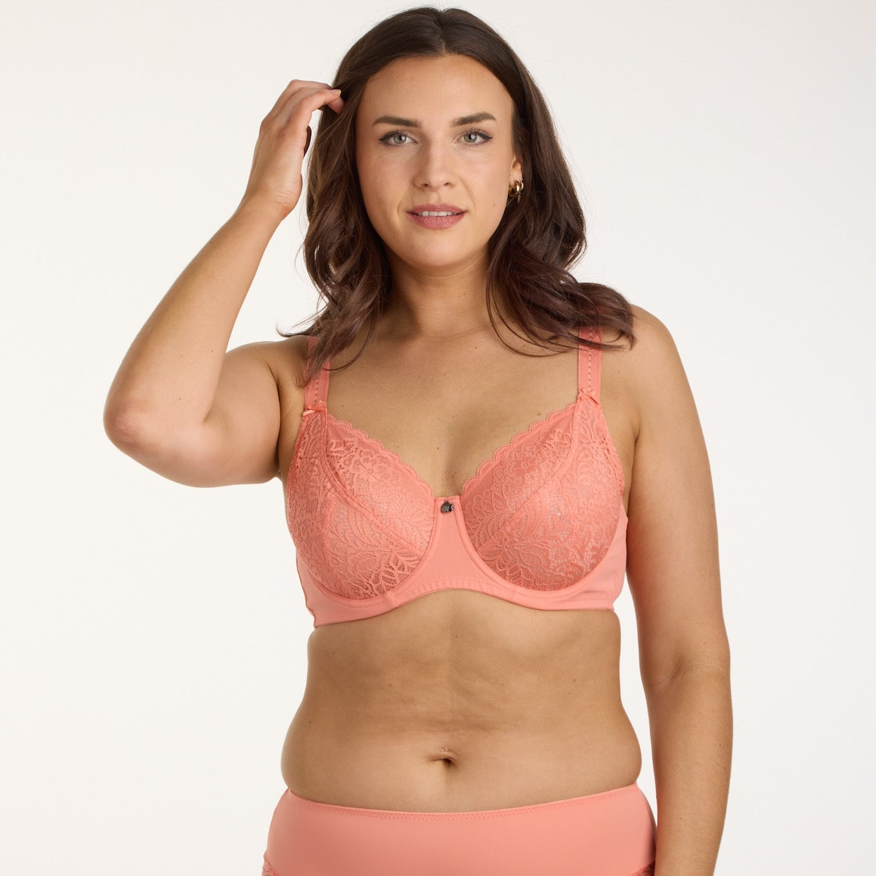 Lily Lace Full Cup Bra - Terra Cotta