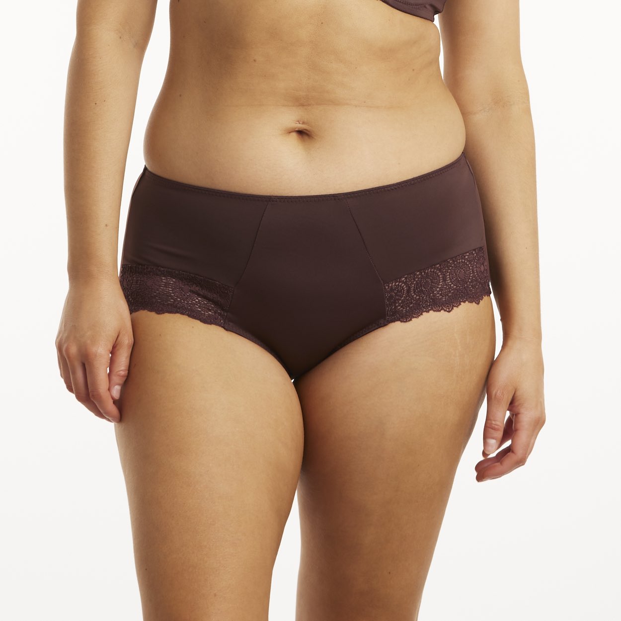 Geo Lace Full Brief - Mocha