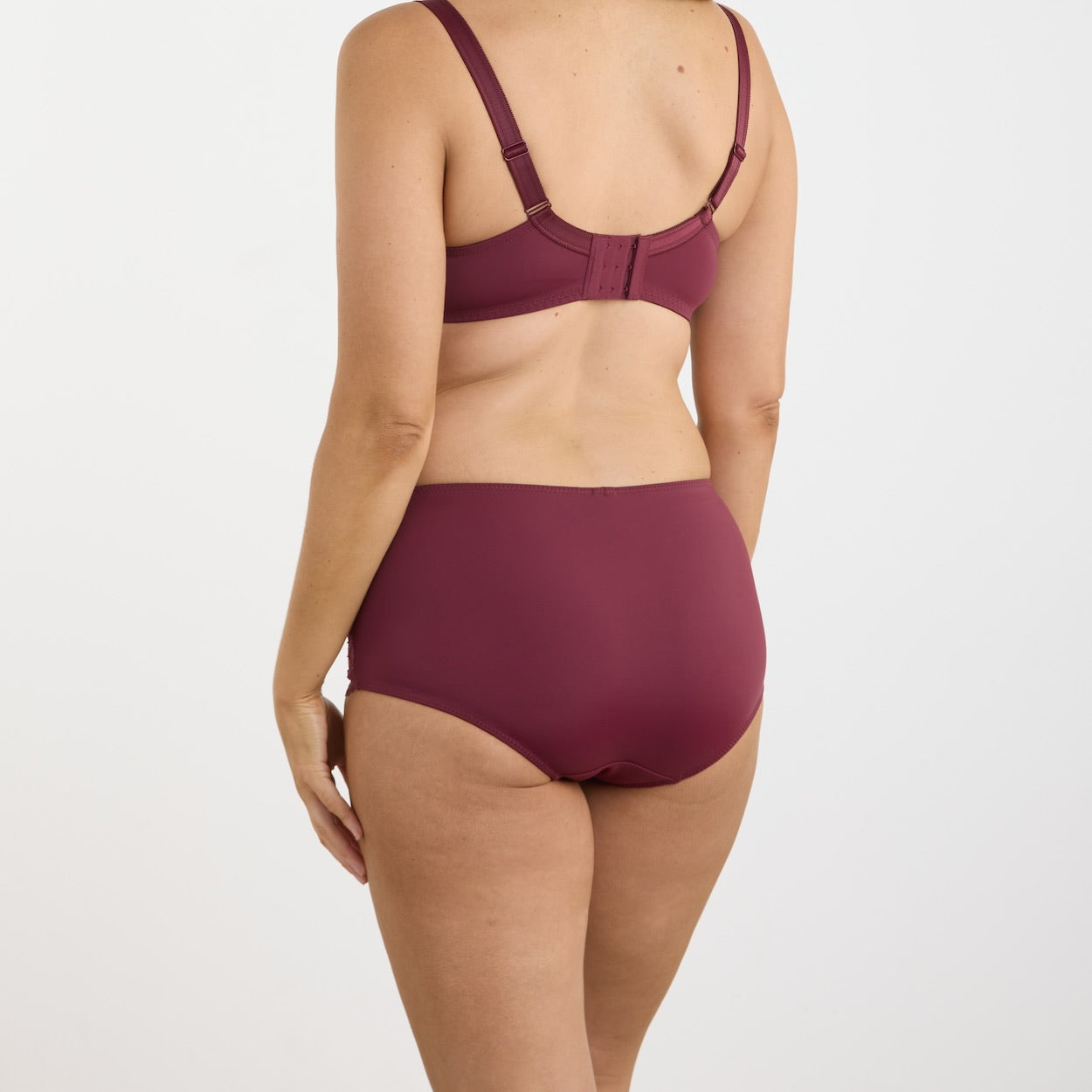 Nightingale Lace Full Brief - Burgundy