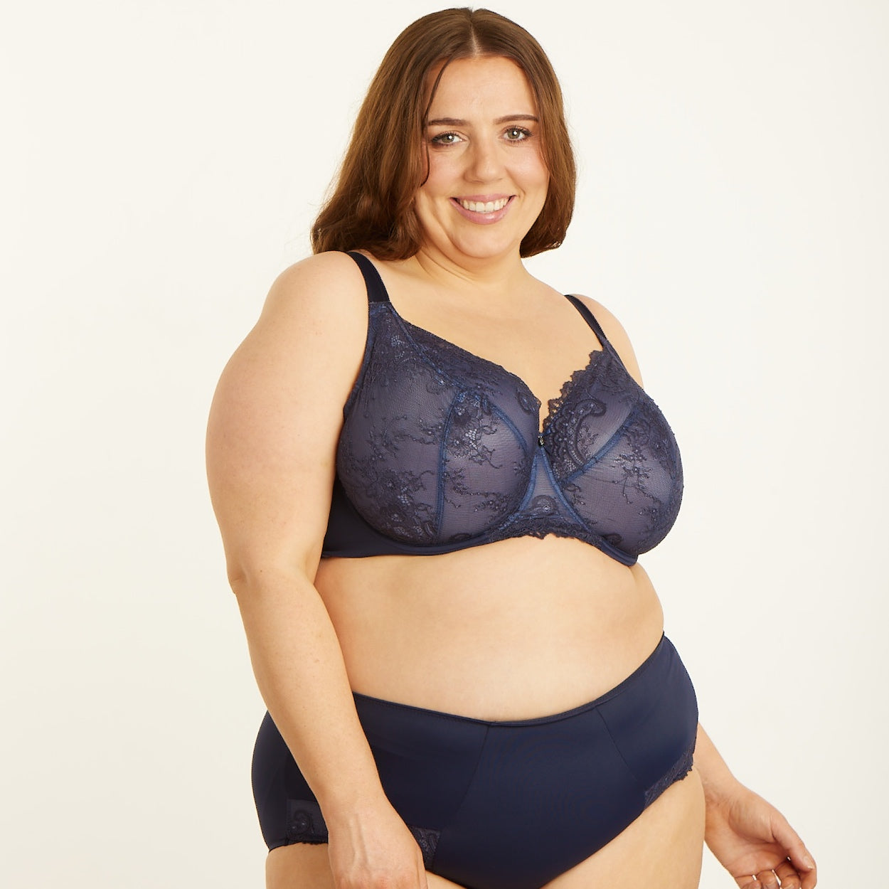 Nightingale Lace Premium Support Bra - Navy