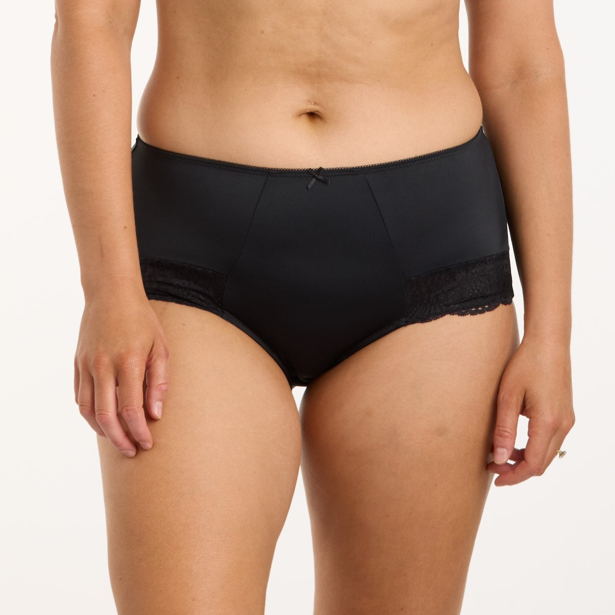 Peony Lace Full Brief - Black