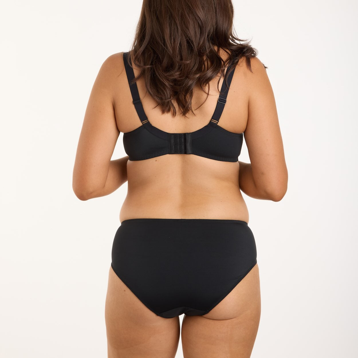 Peony Lace Midi Brief - Black