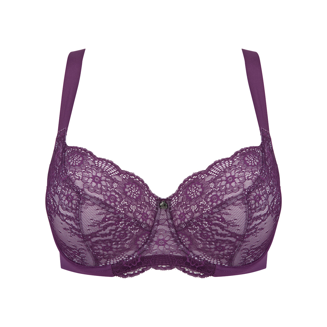 Peony Lace Premium Support Bra - Purple Wineberry