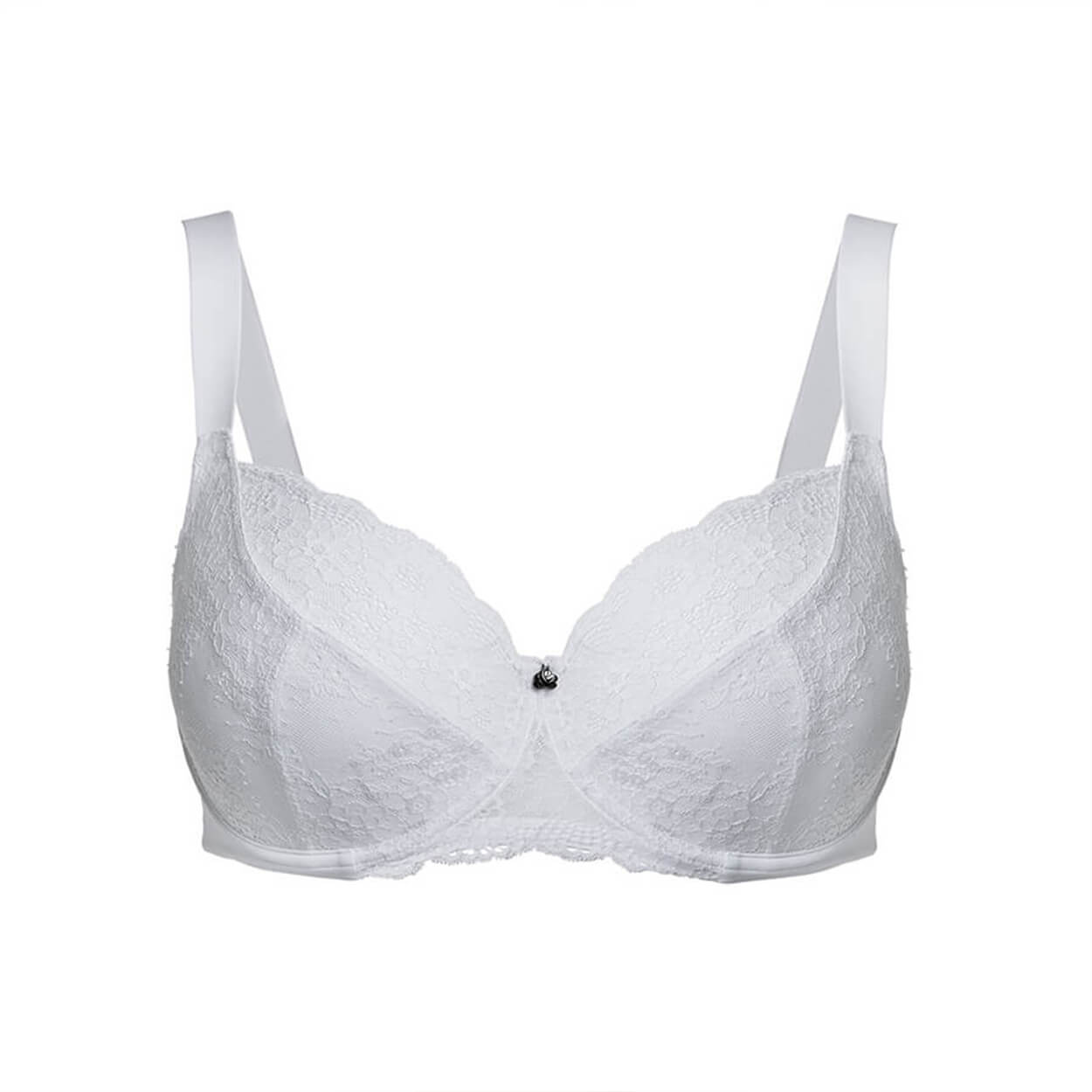 Peony Lace Premium Support Bra - White