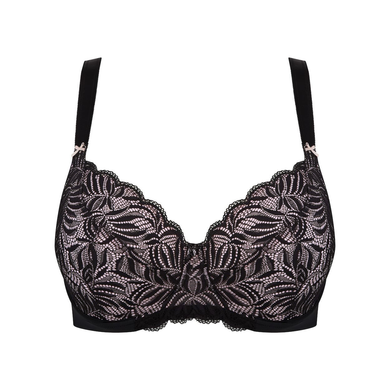 Radiate Lace Premium Support Bra - Blush Black