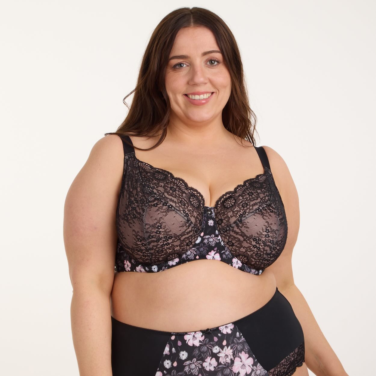 Print Premium Support Bra - Black Bloom
