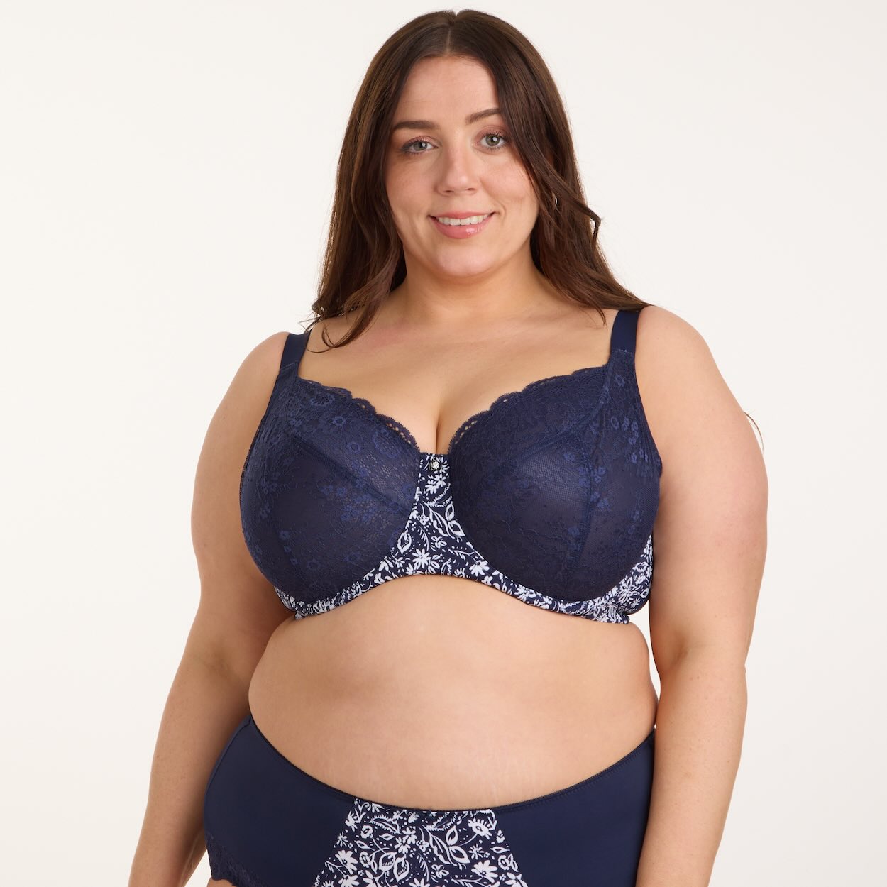 Print Premium Support Bra - Mystic Navy Floral