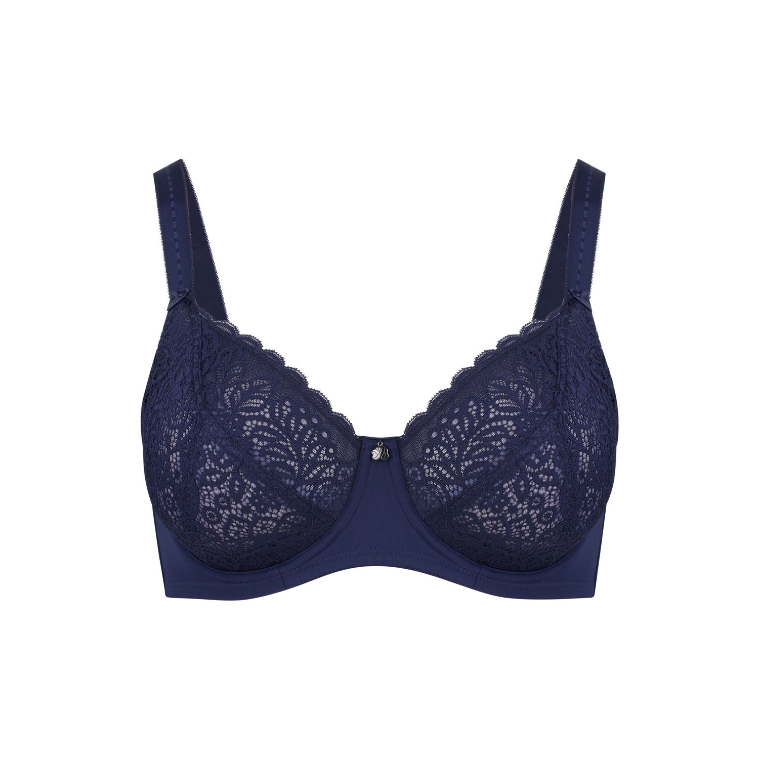 Lily Lace Full Cup Bra - Navy