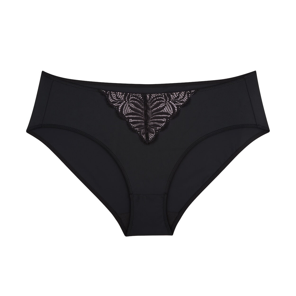 Radiate Lace Midi Brief - Blush Black
