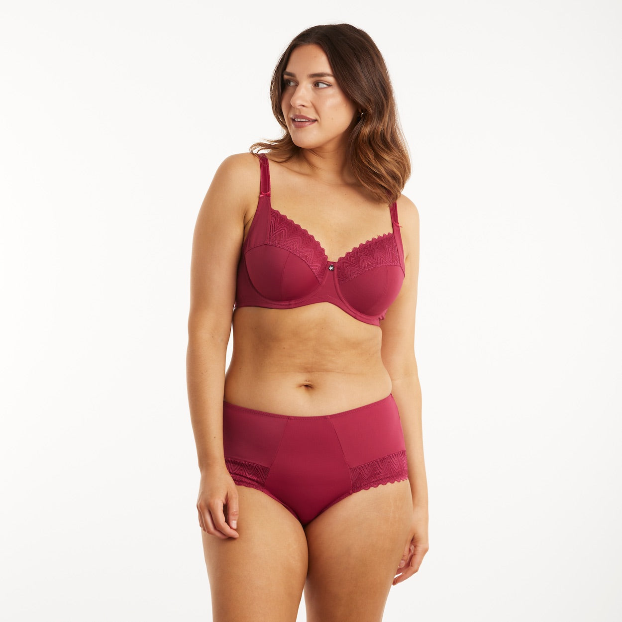 Willow Lace Full Cup Bra - Beaujolais